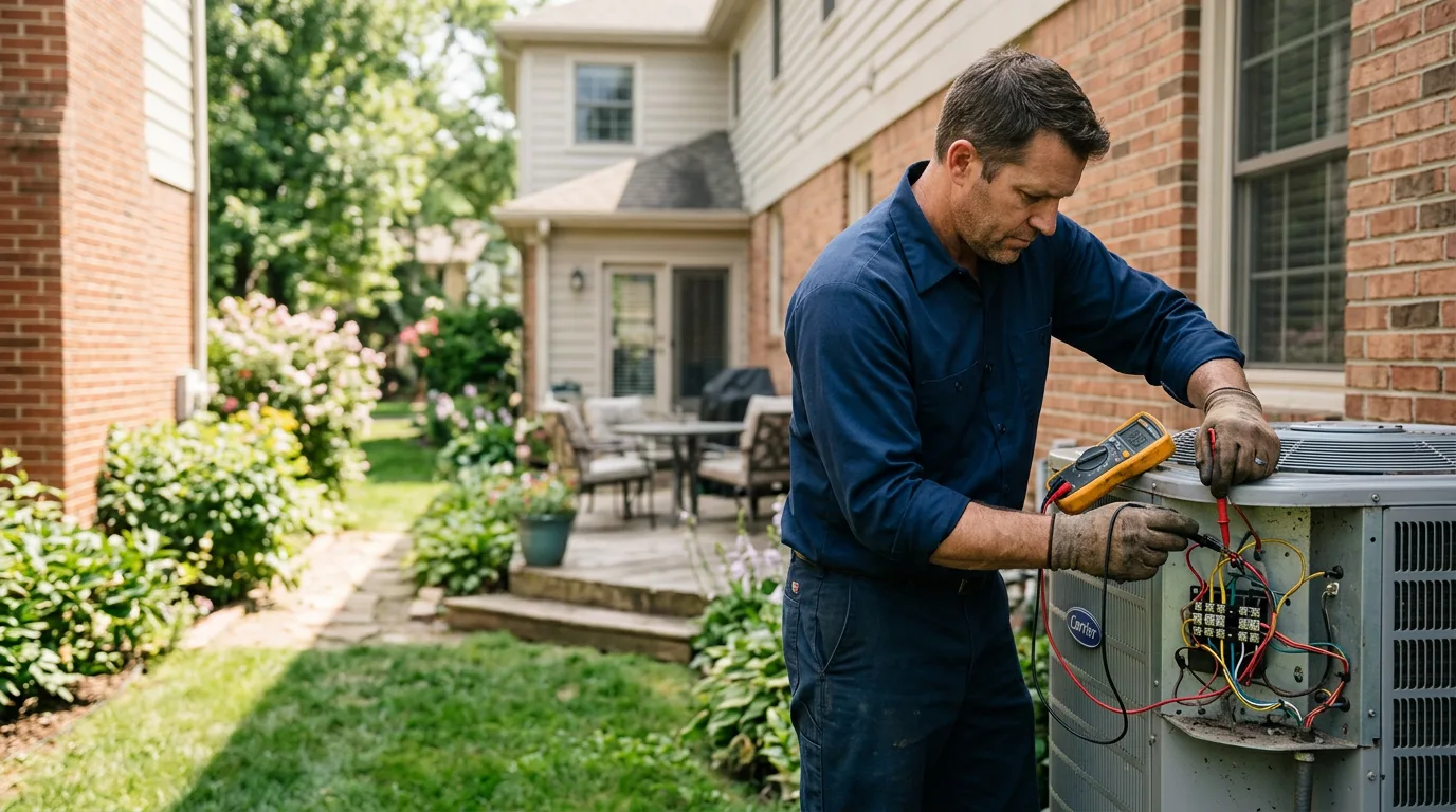 HVAC technician working near Huntington Station, NY